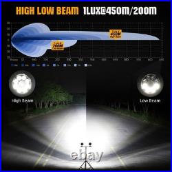 2PC LED Spot Light Auxiliary Fog Lamp Motorcycle Driving Amber White Strobe Pods