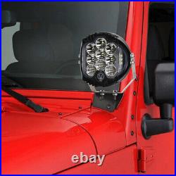 2Pcs 7'' 90W LED Work Light Pod Offroad 4WD Truck SUV Spot Flood Driving Lamp