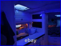 2X 12V LED Spot Reading Lights Caravan Camper Bedside Table Wall Lamp Dual Color