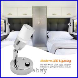 2X 12V LED Spot Reading Lights Caravan Camper Bedside Table Wall Lamp Dual Color