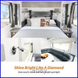 2X 12V LED Spot Reading Lights Caravan Camper Bedside Table Wall Lamp Dual Color