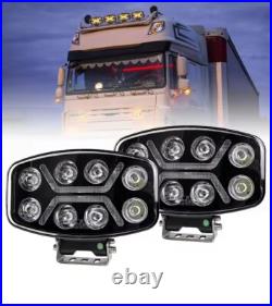 2X 12v 24v 10 Jumbo Oval LED Spot Lamp Dual White & Amber DRL Driving Light 2X 12v 24v 10 Jumbo Oval LED Spot Lamp Dual White & Amber DRL Driving Light