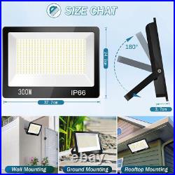 2X 300W LED Floodlight Spot Light Security Flood Lights Outdoor Garden Lamp IP66