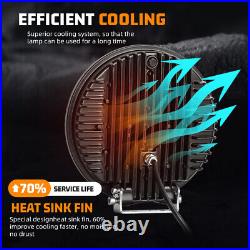 2X Fit Scania Volvo DAF MAN Truck 24V 9 Round Full Led Spot Fog DRL Light Lamp