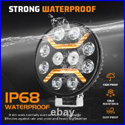 2X Fit Scania Volvo DAF MAN Truck 24V 9 Round Full Led Spot Fog DRL Light Lamp