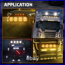 2X Fit Scania Volvo DAF MAN Truck 24V 9 Round Full Led Spot Fog DRL Light Lamp