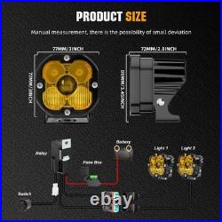 2×3 Laser LED Driving Work Light Amber Spot Flood Pods OffRoad Truck FOG Lamp