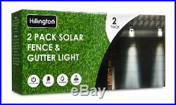 2/4/6 Solar Power LED Gutter Spot Light Outdoor Garden Fence Shed Wall Roof Lamp
