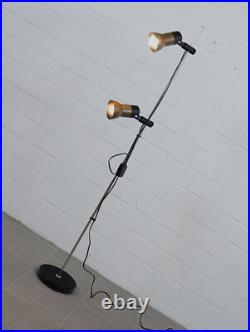2 Chrome Floor Bar Floor Lamp Boom Spotlight Reading Lamp 1960s