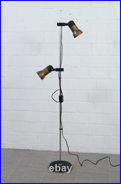 2 Chrome Floor Bar Floor Lamp Boom Spotlight Reading Lamp 1960s