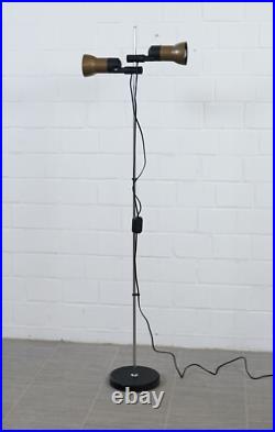 2 Chrome Floor Bar Floor Lamp Boom Spotlight Reading Lamp 1960s