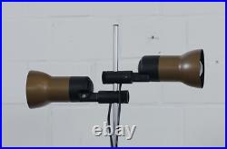 2 Chrome Floor Bar Floor Lamp Boom Spotlight Reading Lamp 1960s
