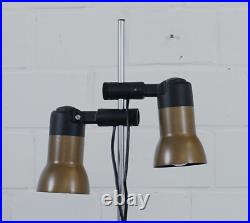 2 Chrome Floor Bar Floor Lamp Boom Spotlight Reading Lamp 1960s