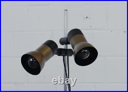2 Chrome Floor Bar Floor Lamp Boom Spotlight Reading Lamp 1960s