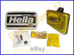 2 X Hella Comet 450 Yellow 12v H3 Driving Spotlight Fog Lamp Universal Fit