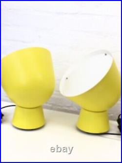 2 x IKEA Ola Wihlborg Lamp / Yellow Metal Lights Wall / Table / Modernist / Pair