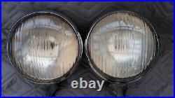 2 x Lucas MB148 Head Lamps King of the Road Owls Eye Spot Lights with mounts