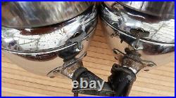 2 x Lucas MB148 Head Lamps King of the Road Owls Eye Spot Lights with mounts