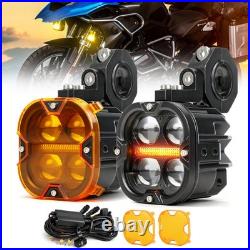 2x 3 LED Spot Light Auxiliary Motorcycle Headlights Driving High Low Fog Lamp 2x 3 LED Spot Light Auxiliary Motorcycle Headlights Driving High Low Fog Lamp
