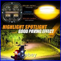 2x 3 LED Spot Light Auxiliary Motorcycle Headlights Driving High Low Fog Lamp