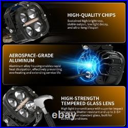 2x 3 LED Spot Light Auxiliary Motorcycle Headlights Driving High Low Fog Lamp