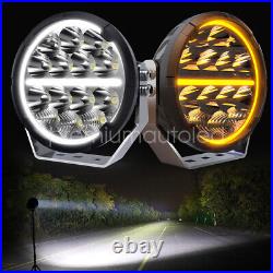 2x 7inch LED Driving Light Bar 450W Spot Position DRL Work Lamp Offroad SUV 4x4