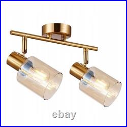 2x E14 40w Brass Amber Ceiling Spot Light Lamp