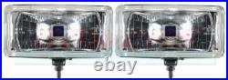 2x HELLA COMET 550 RECTANGULAR CLEAR LENS DRIVING LIGHTS SPOT LIGHTS SPOT LAMPS