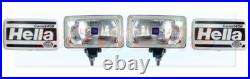 2x Hella Comet 450 Rectangular Clear Lens Driving Lights Spot Lights Spot Lamps
