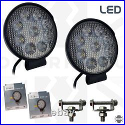 2x Hella Round 4 Work Spot Light Lamp LED Pair 2pc R1500