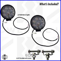 2x Hella Round 4 Work Spot Light Lamp LED Pair 2pc R1500
