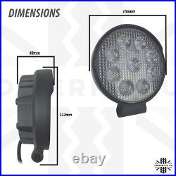 2x Hella Round 4 Work Spot Light Lamp LED Pair 2pc R1500