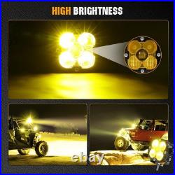 2x Motorcycle LED Headlight Fog Driving Spot Light Auxiliary Lamp Yellow White 2x Motorcycle LED Headlight Fog Driving Spot Light Auxiliary Lamp Yellow White