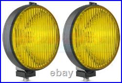 2x Yellow Lens 6 159mm Classic Rally Front Fog Lights Spot Lights Spot Lamps