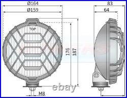 2x Yellow Lens 6 159mm Classic Rally Front Fog Lights Spot Lights Spot Lamps