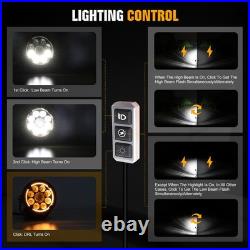 320W 80000LM LED Motorcycle Driving Auxiliary Spot Light Fog Lamp White+Amber