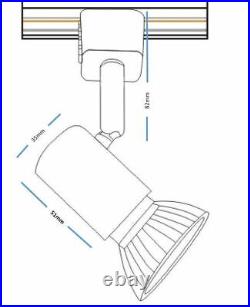 3M 3 Meter 6 Spot Heads Single Circuit 5W GU10 LED Track Bar Display Light Lamp