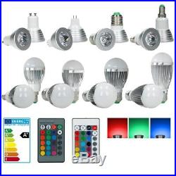 3With5With9W RGB LED Spot E14/ E27/ GU10/ MR16 Birne mit Fernbedienung Dimmbar Lampe