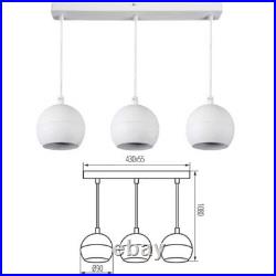 3 Spot Ceiling Bar Flex Hanging Pendant Lamp Holder Light GU10 LED Kitchen Bar