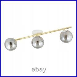 3-light Grey & Gold Ceiling Spotlight Lamp Office Home E14