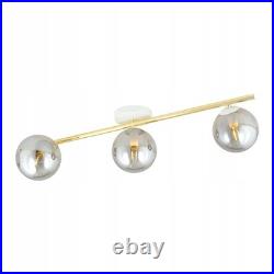 3-light Grey & Gold Ceiling Spotlight Lamp Office Home E14