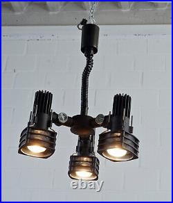 3 x Hustadt UFO ceiling light train lamp hanging light spot pendulum lamp 70's