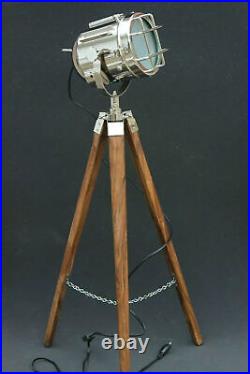 40 hgh Nautical Floor Lamp Searchlight Ship Spot Light Tripod Stand
