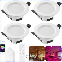 4PCS Smart Bluetooth RGB LED Downlight Ceiling Spotlight WIFI Alexa Control 9W