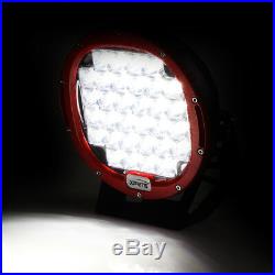4PC Red 9 Inch 96W Xprite Driving Spot 5W CREE LED Work Light Round Offroad UTV