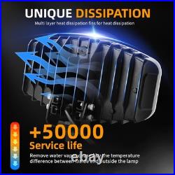 4X 12v 24v 10 Jumbo Oval LED Spot Lamp Dual White & Amber DRL Driving Light