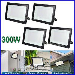 4X 300W LED Floodlight Spot Light Security Flood Lights Outdoor Garden Lamp IP66