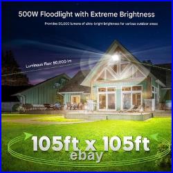4X 500W LED Floodlight Spot Security Flood Lights Light Outdoor Garden Lamp UK