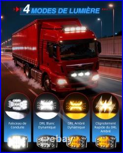 4X Rectangular Oval LED Driving Spot Light Spot Lamp White/Amber DRL light Jumbo 4X Rectangular Oval LED Driving Spot Light Spot Lamp White/Amber DRL light Jumbo