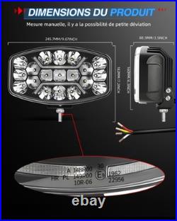 4X Rectangular Oval LED Driving Spot Light Spot Lamp White/Amber DRL light Jumbo 4X Rectangular Oval LED Driving Spot Light Spot Lamp White/Amber DRL light Jumbo